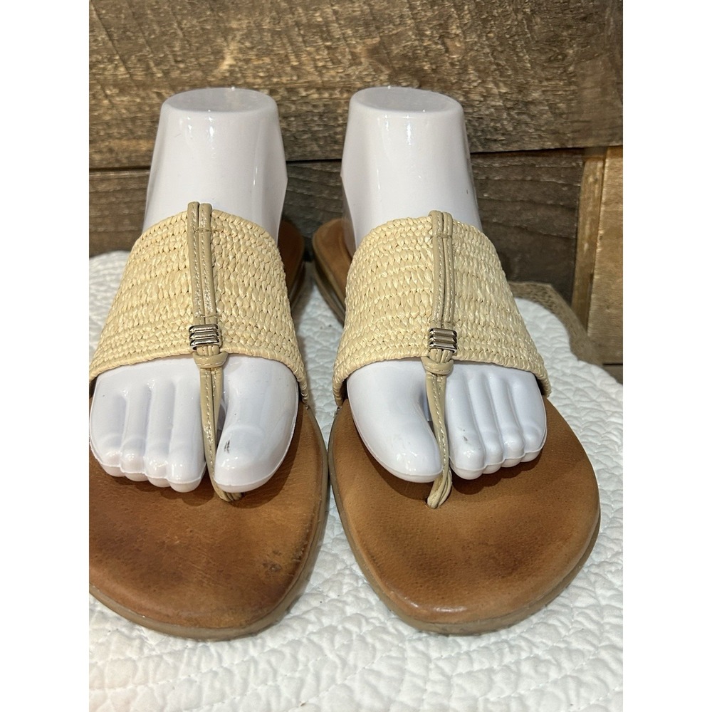 ANDRE ASSOUS Beige SLIDE SANDALS WOMEN'S SIZE 11 SPAIN‎